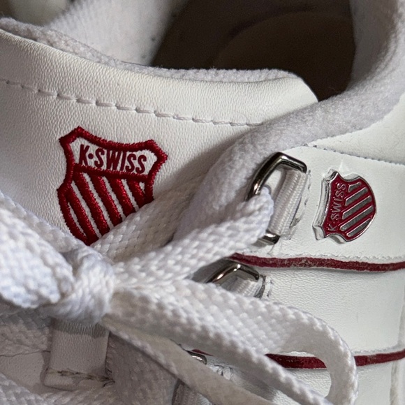 K-Swiss White Sneakers with Red Details - Picture 4 of 8